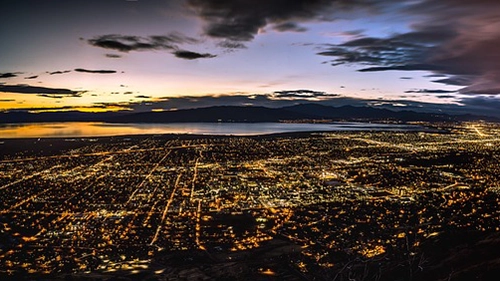 Provo, UT city at night